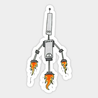 Blast off Sticker